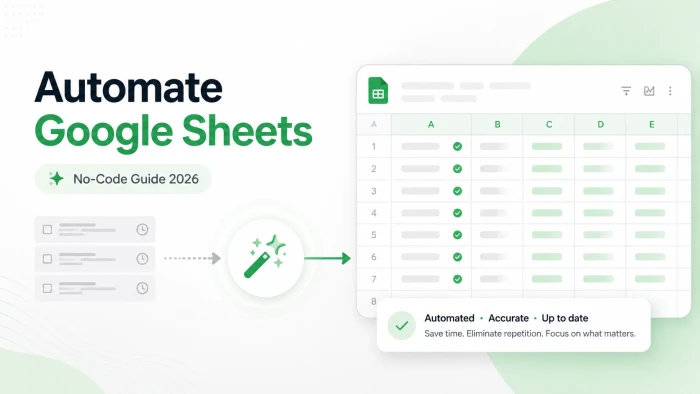 How to Automate Google Sheets Without Writing Code (2026 Guide)