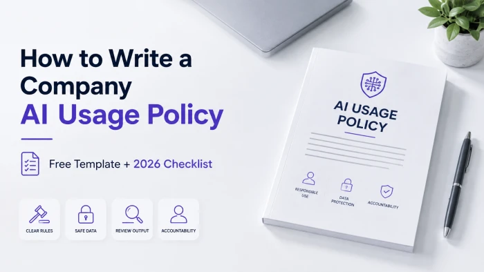 How to Write a Company AI Usage Policy (Free Template + 2026 Checklist)
