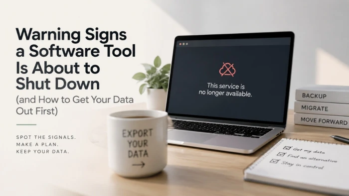 Warning Signs a Software Tool Is About to Shut Down (and How to Get Your Data Out First)